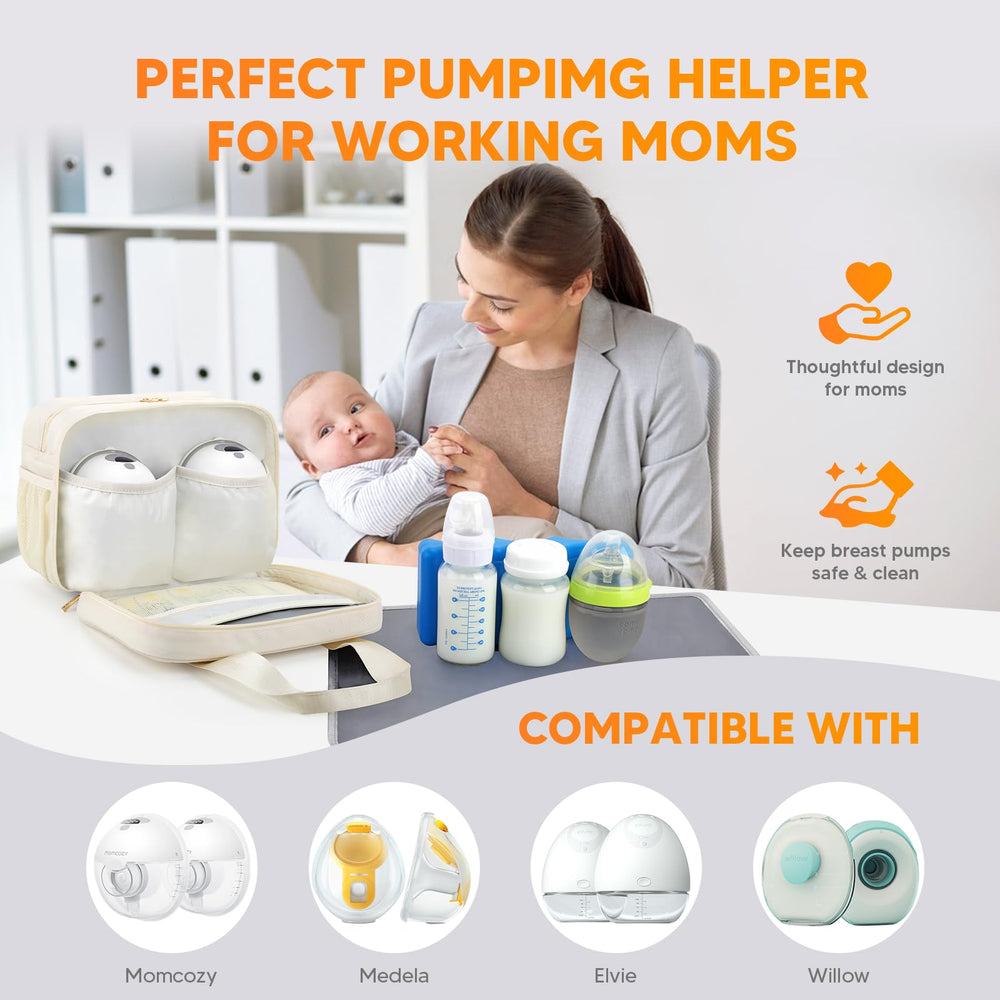PIIOSER Breastmilk Cooler Bag compact size fits into totes for commuting