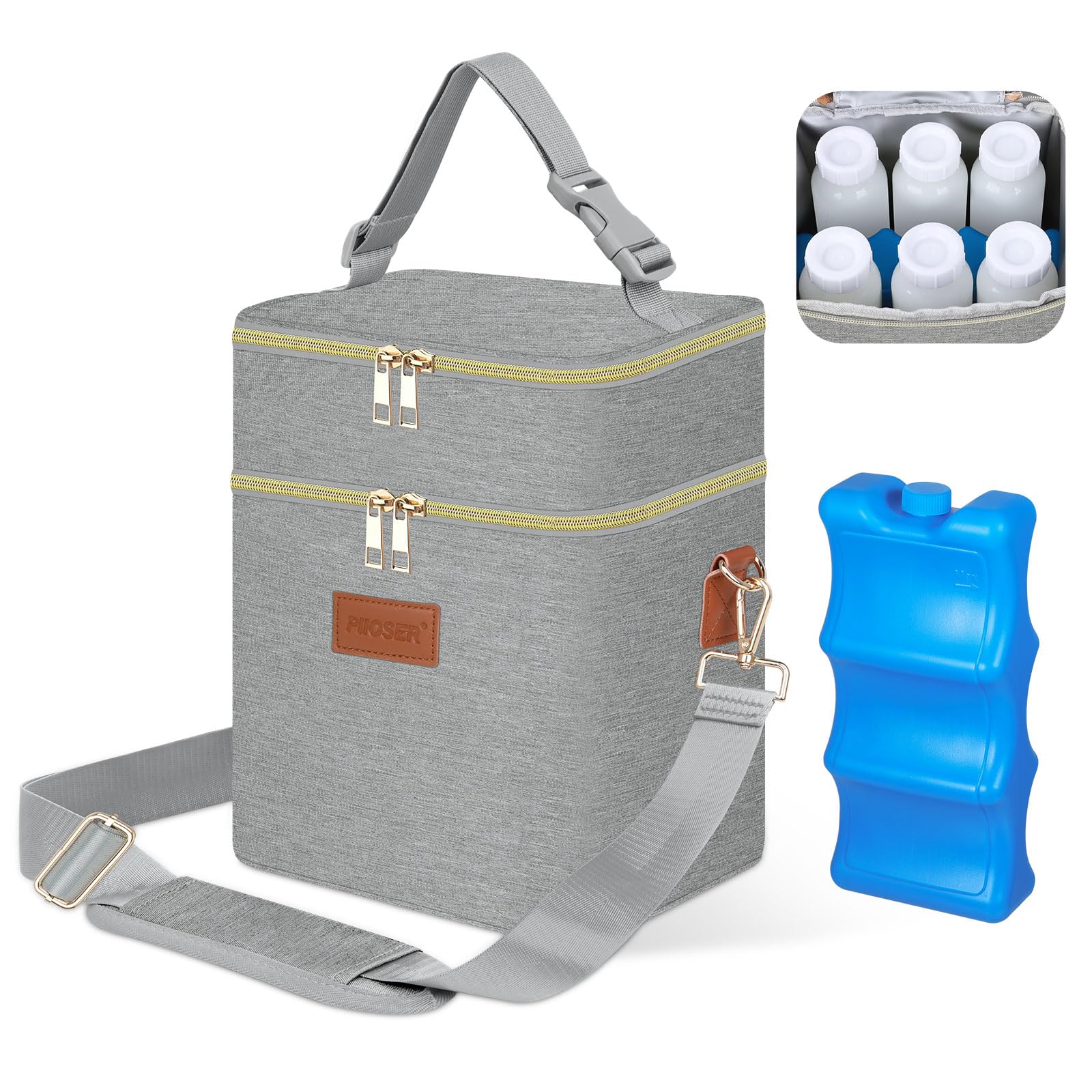 PIIOSER roomy dimensions and capacity organize bottles and baby gear.