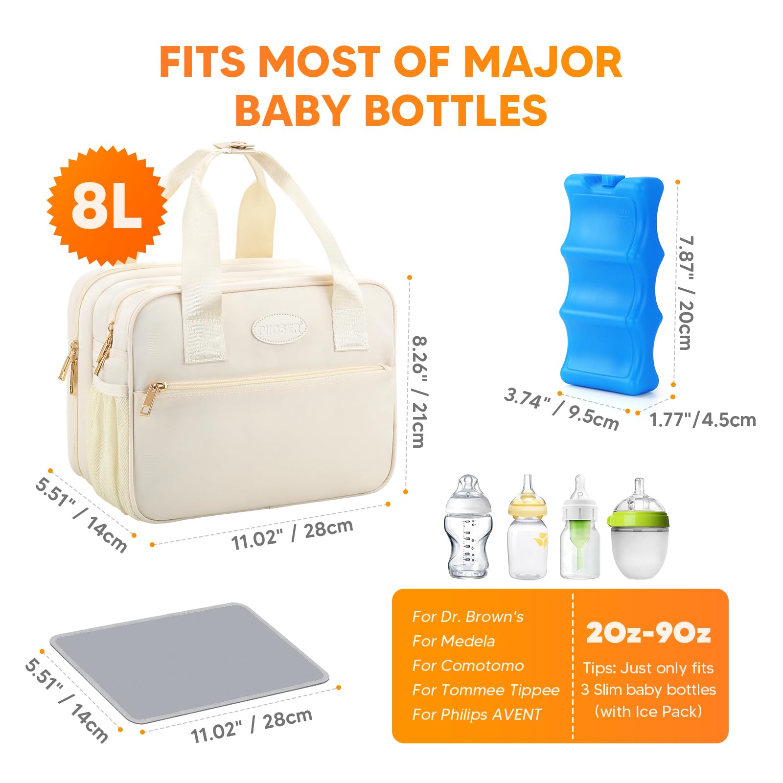 PIIOSER Breastmilk Cooler Bag leakproof liner prevents spills inside the bag