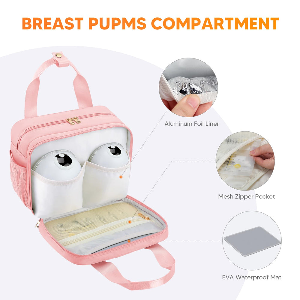PIIOSER Breastmilk Cooler Bag leakproof liner protects contents during travel