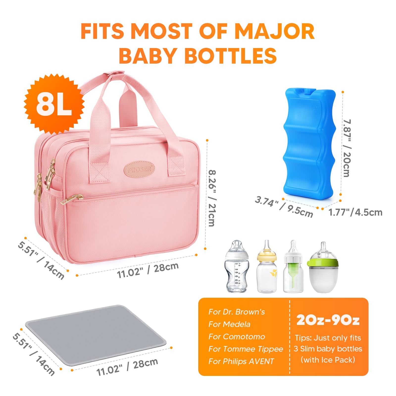 PIIOSER Breastmilk Cooler Bag safe materials ensure insulation and durability