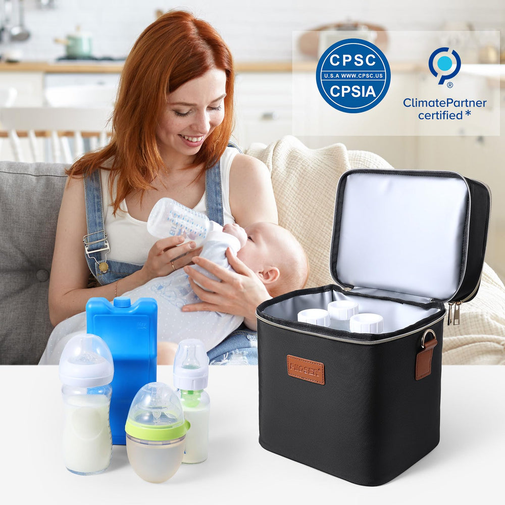 PIIOSER breastmilk cooler bag soft shoulder strap comfortable carrying