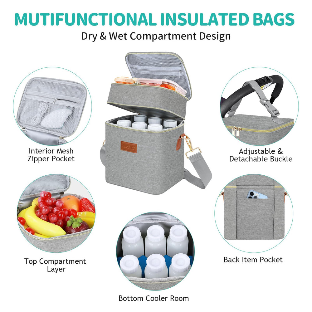 PIIOSER stroller attachment demonstrates hands-free portability.