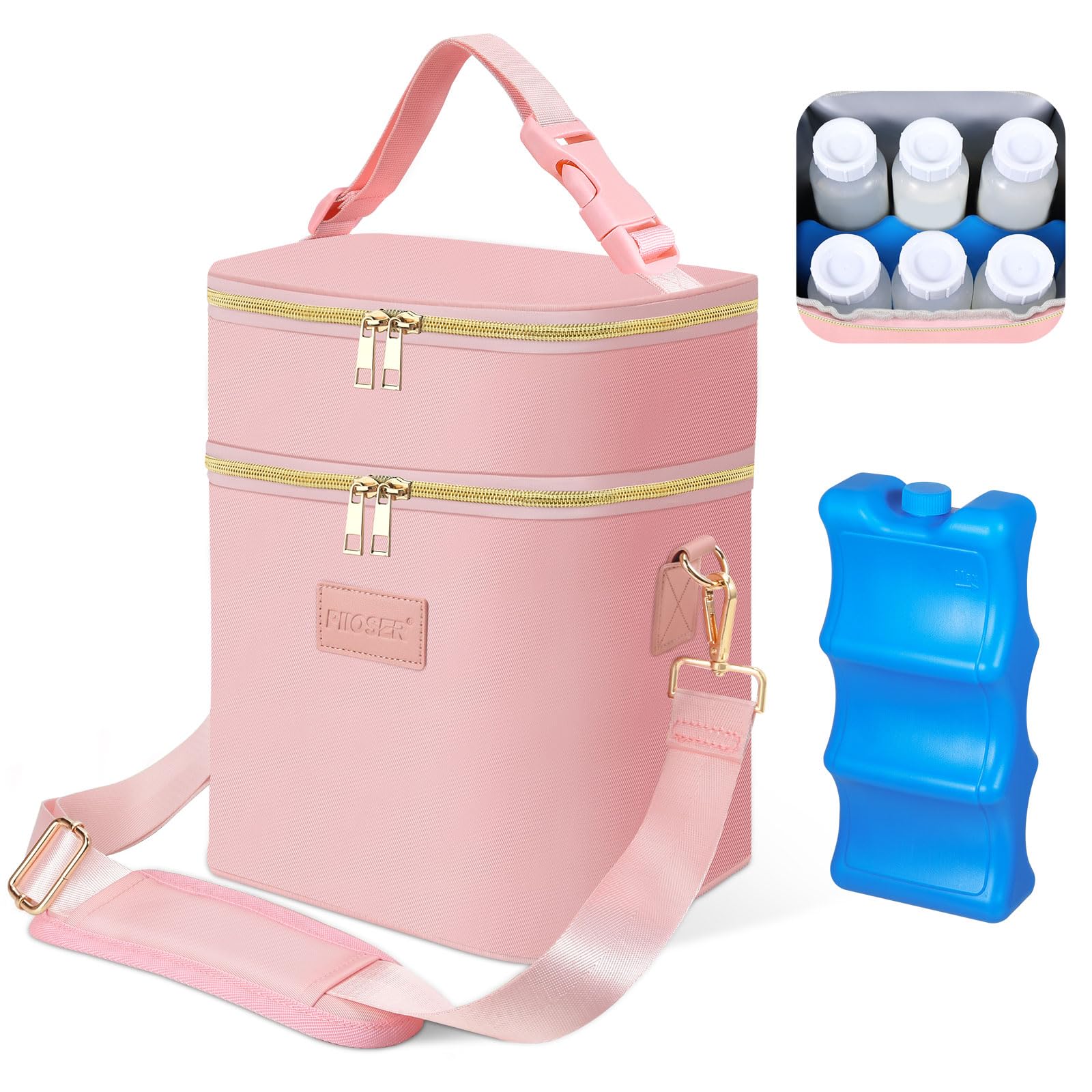 PIIOSER bag with included ice pack helps keep drinks fresh during daycare visits