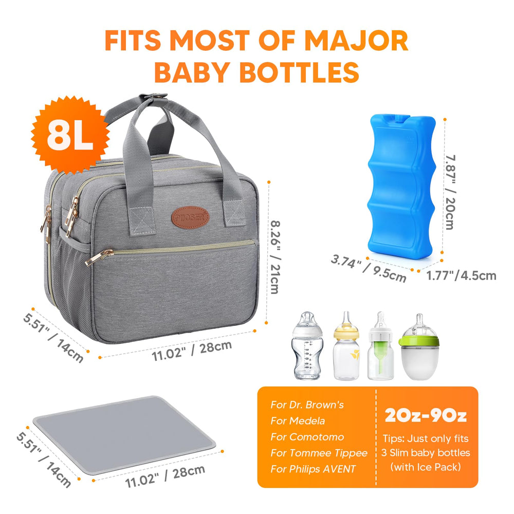 PIIOSER Breastmilk Cooler Bag wearable pump pouches hold compatible pumps safely
