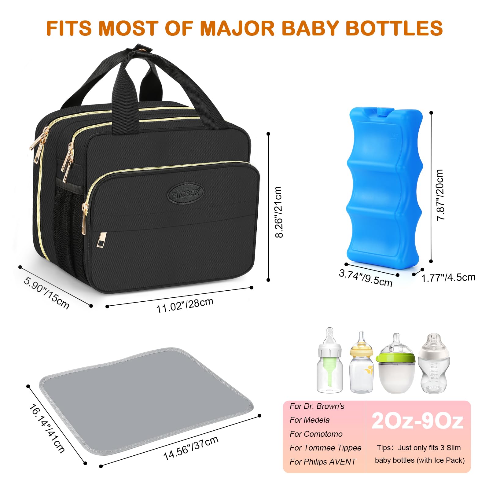 PIIOSER Breastmilk Cooler Bag compact dimensions fit easily in bags