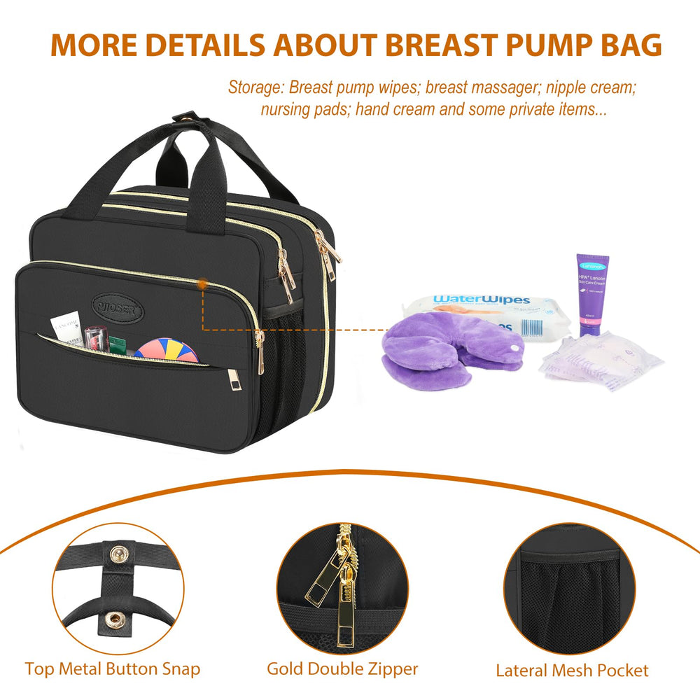 PIIOSER Breastmilk Cooler Bag waterproof liner protects contents during travel