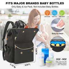 PIIOSER diaper bag tote detachable pacifier case keeps essentials organized.