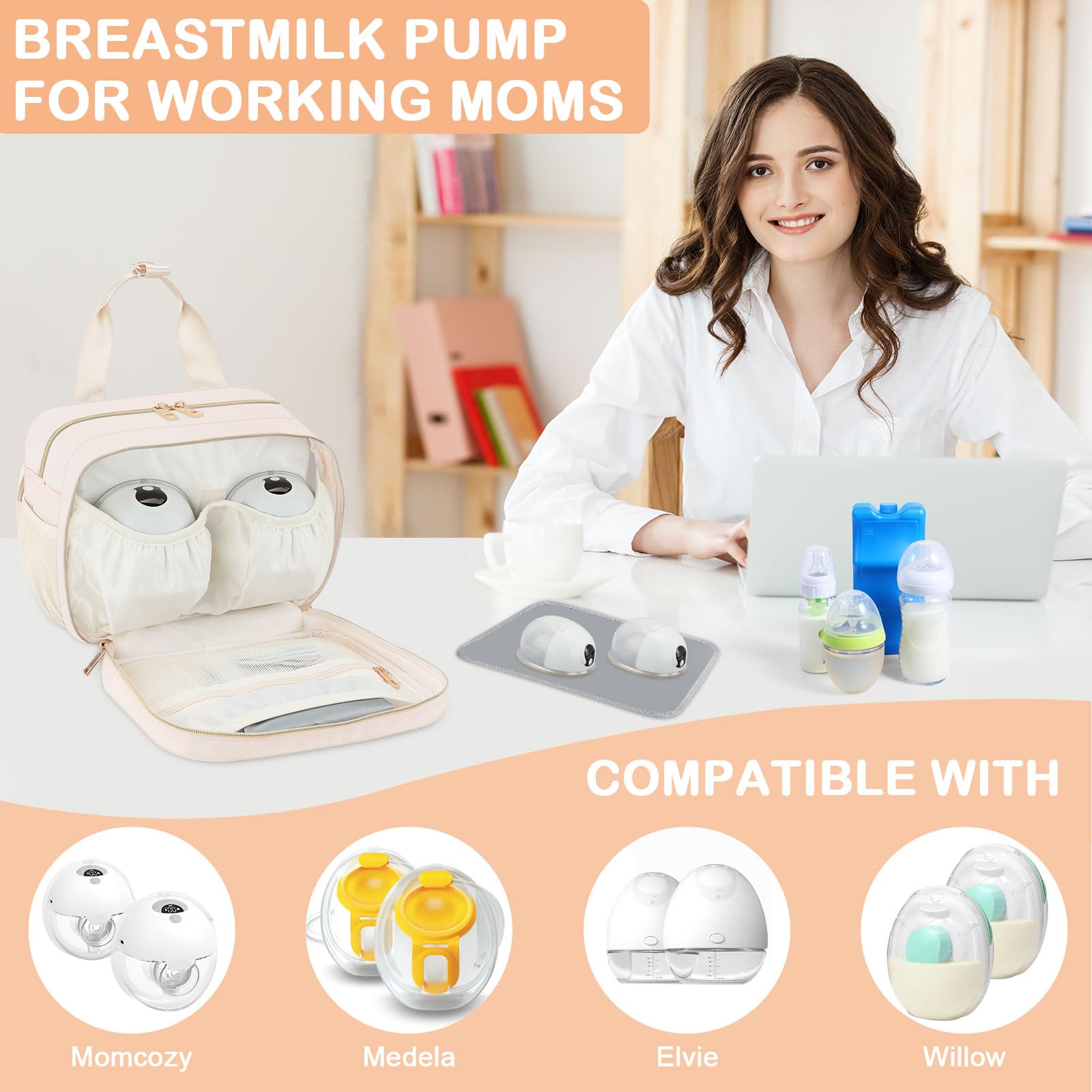 PIIOSER insulated bag ice pack keeps breastmilk cool during outings