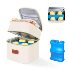PIIOSER insulated baby cooler bag bottom compartment stores four bottles for travel