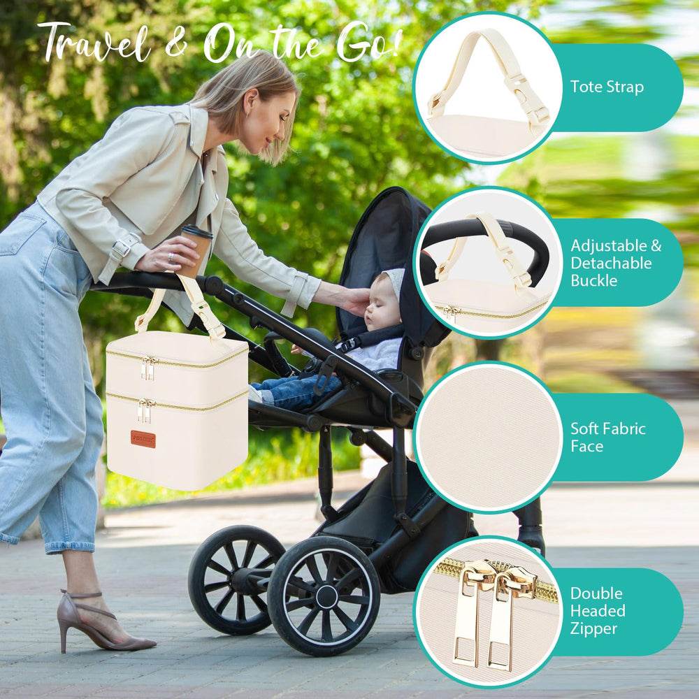 PIIOSER cream color makes a discreet travel-friendly nursing companion