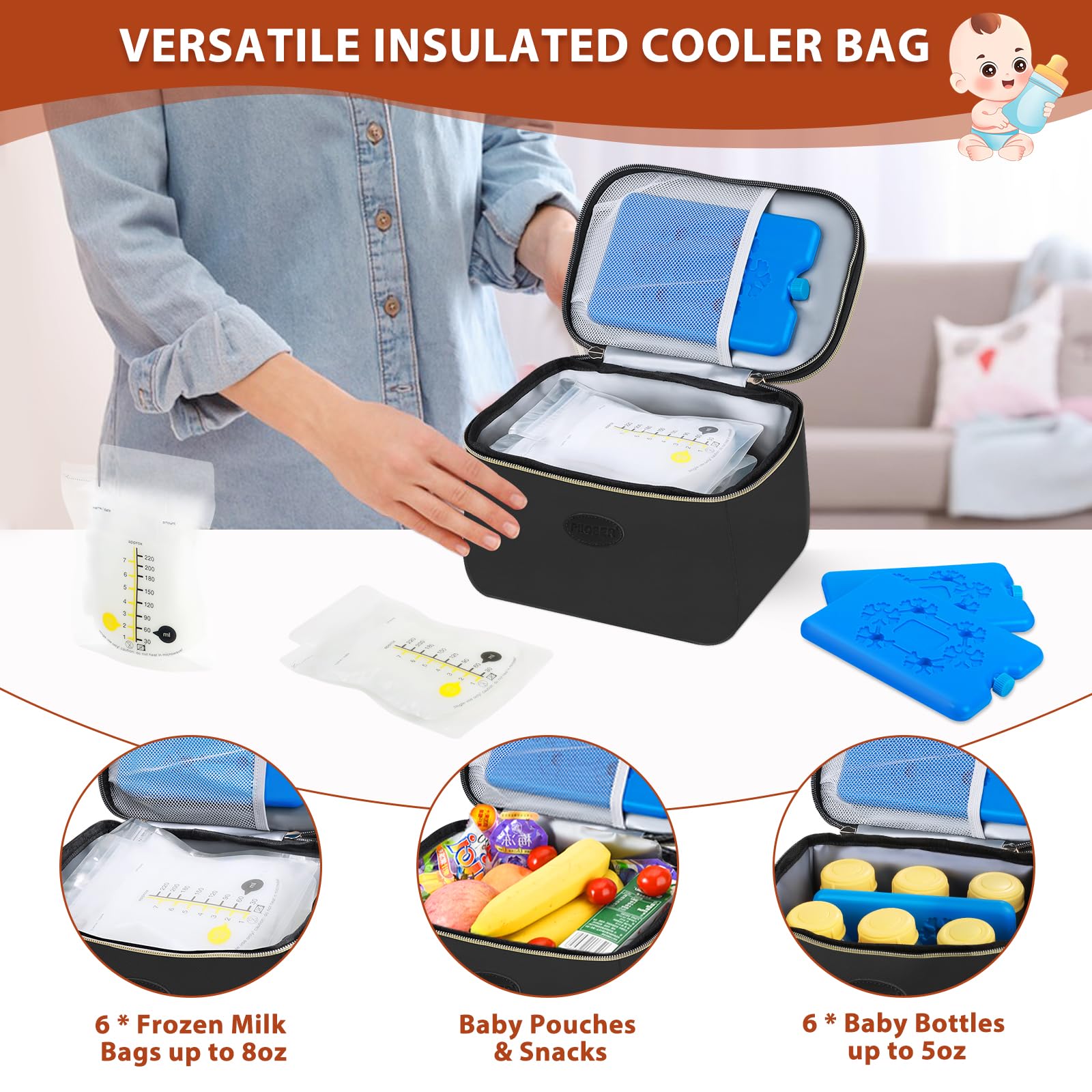 PIIOSER leakproof EVA liner shows 100% waterproof design for spills