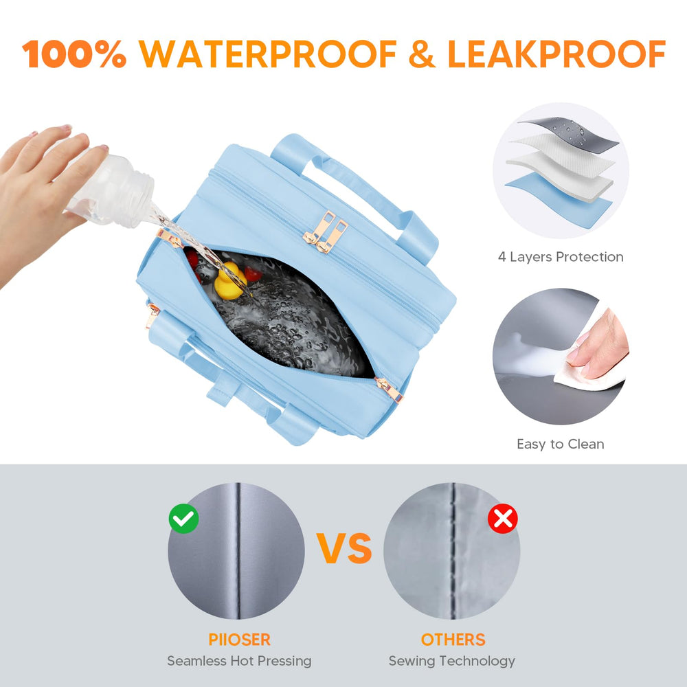 PIIOSER wearable pump bag with ice pack demonstrates portable cooling.