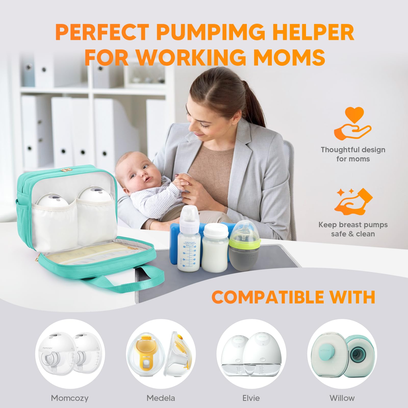 PIIOSER wearable-pump-front-pocket shows secure pump storage on the go