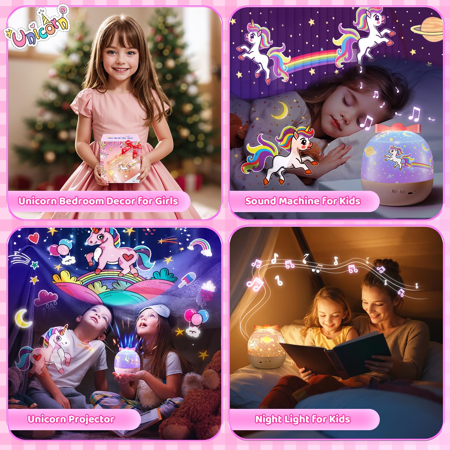 PIKOY 21-color palette and 15 films let kids customize ceiling decor and storytelling.