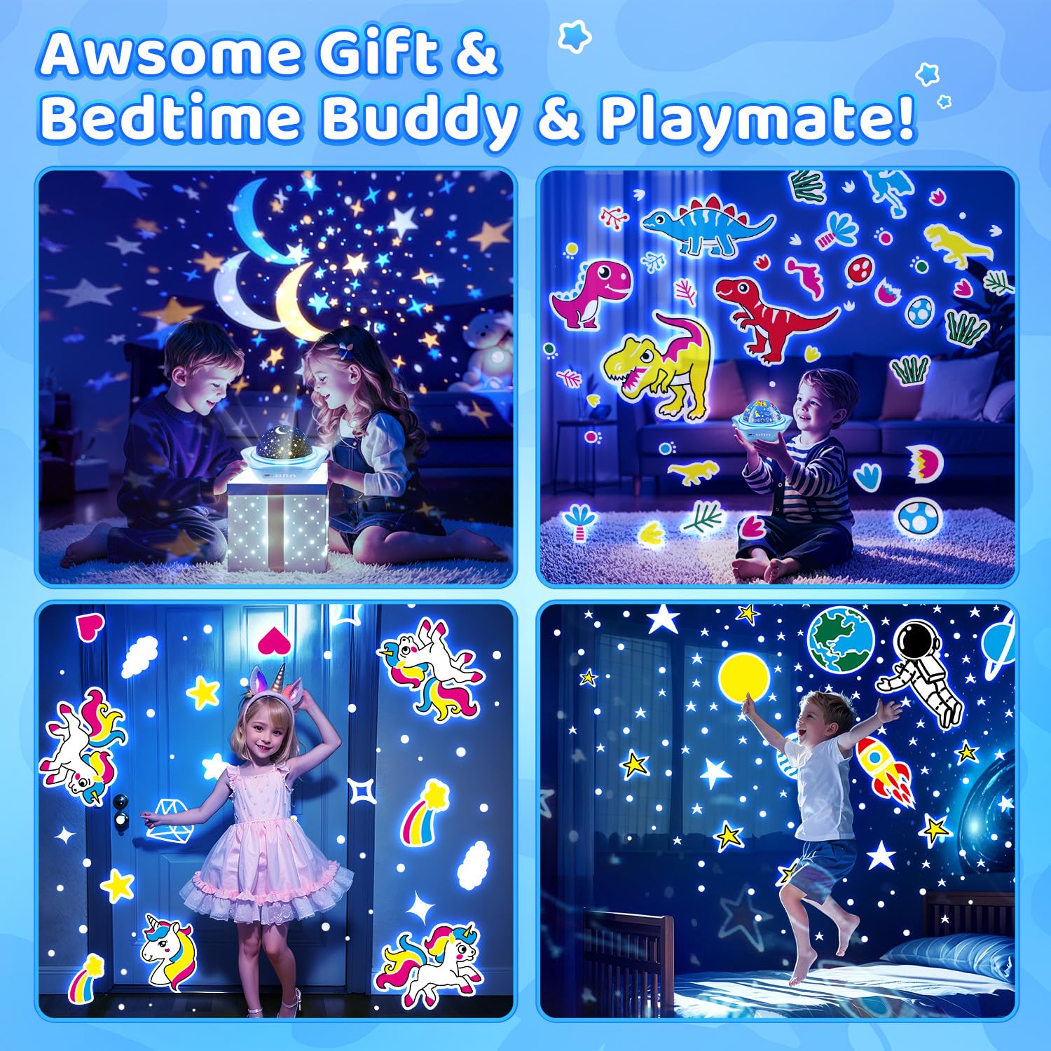 PIKOY six-film options with star, moon, and universe themes.