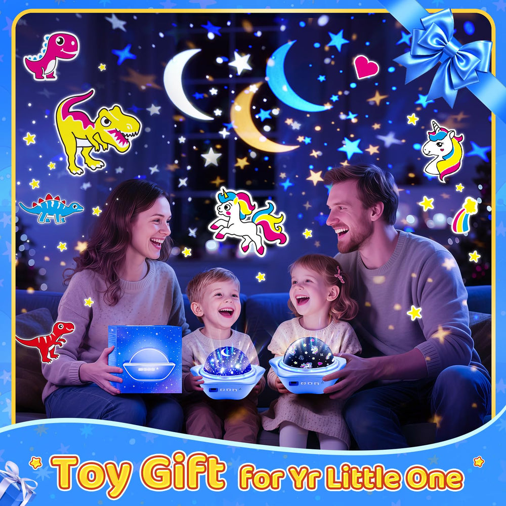 PIKOY kids room decor showing star and moon films for imagination.