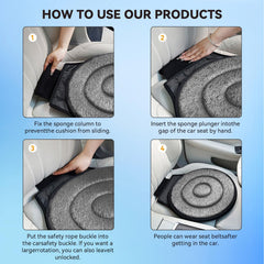 Pilipane round disc with non-slip texture stays secure on car seats and chairs.