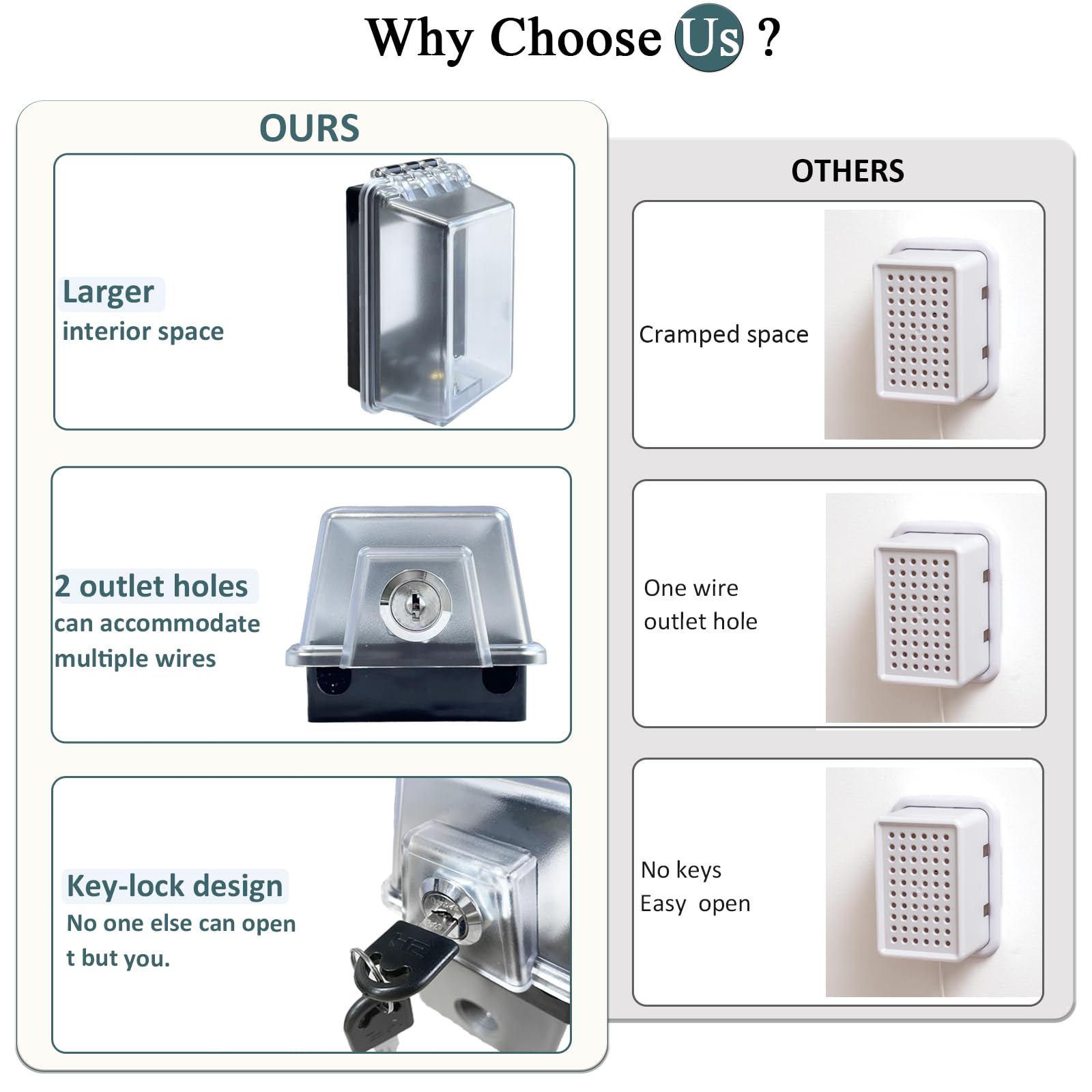PILISPARK included keys for easy adult access to outlet box