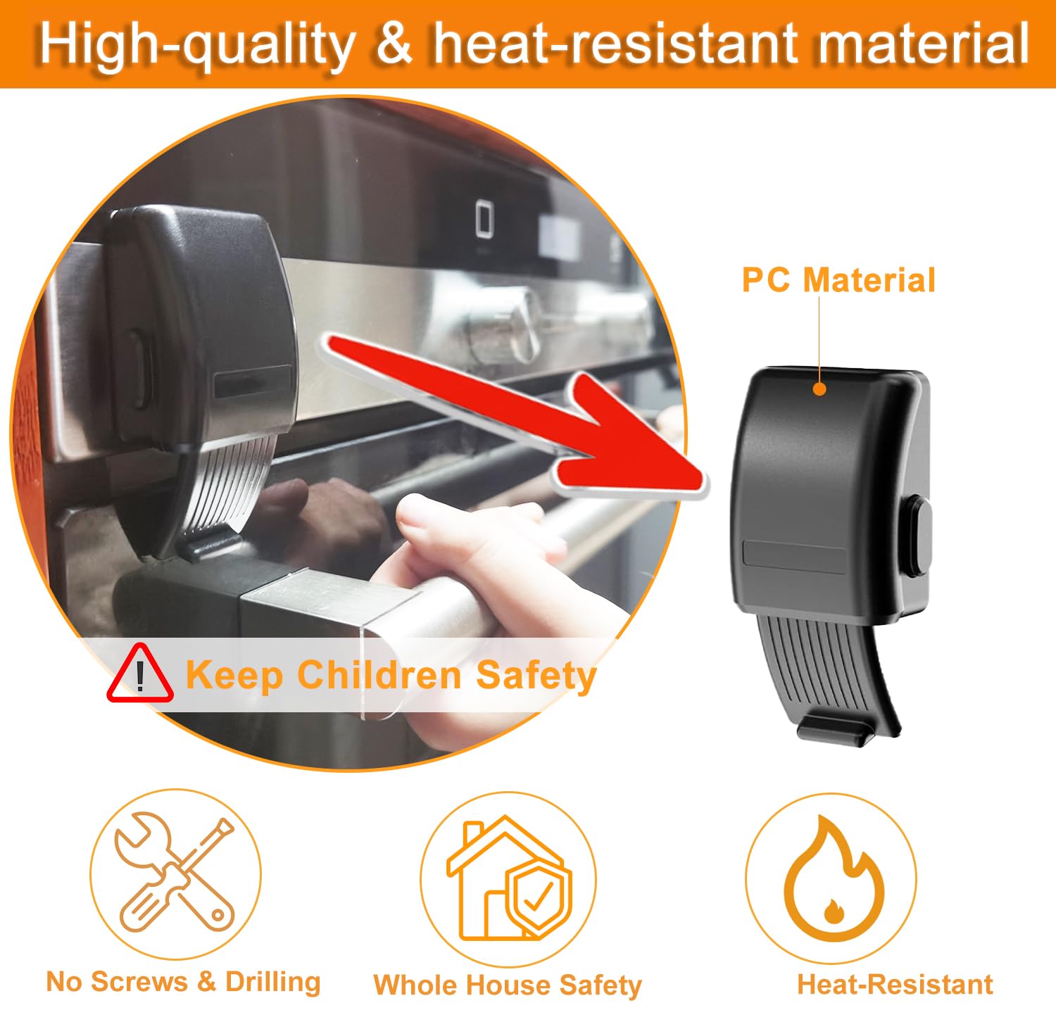 PILISPARK oven lock in-use: secure door protection in daily use.
