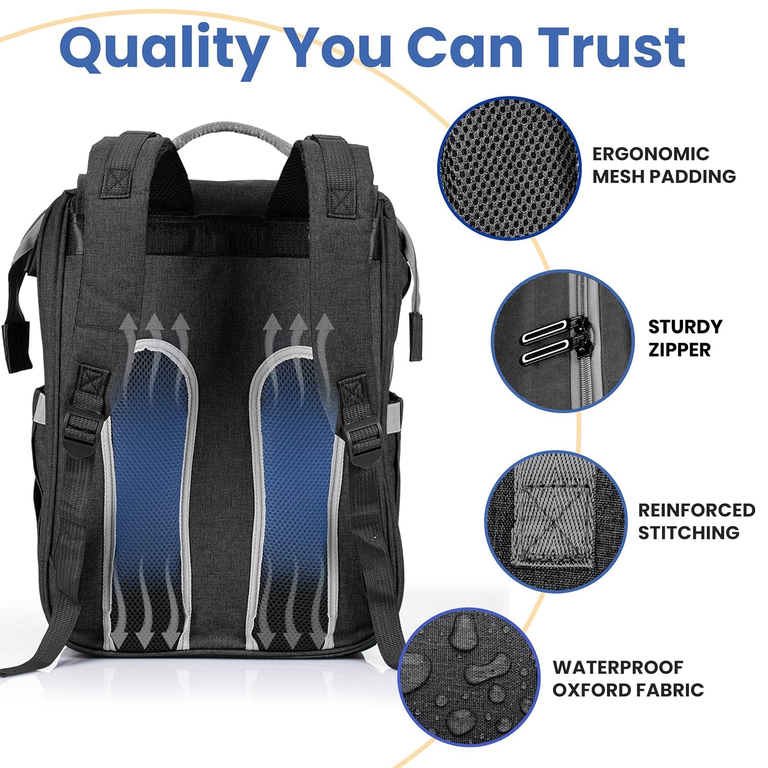 PILLANI waterproof fabric image emphasizes durability in wet weather