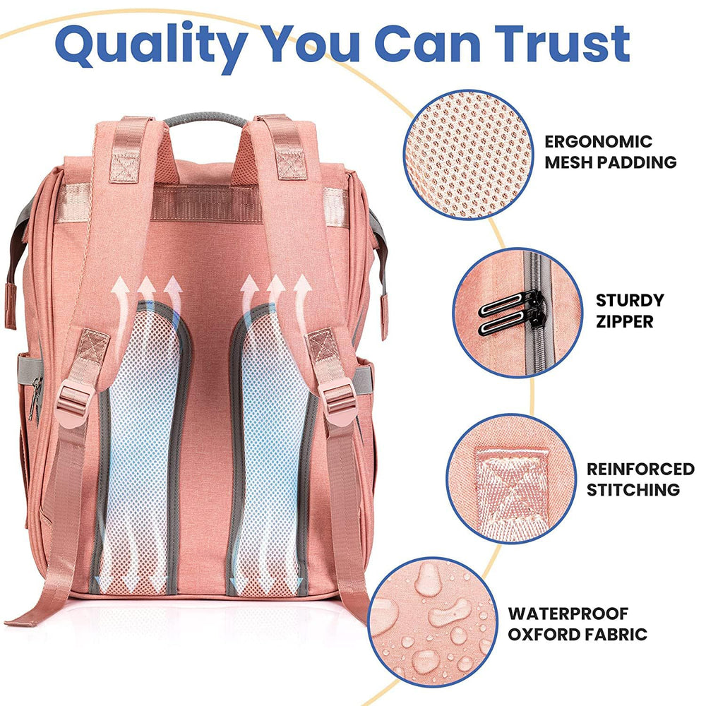 PILLANI diaper bag padded straps illustrate comfortable carry during long trips