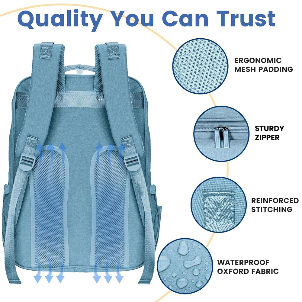 PILLANI diaper bag backpack changing pad included for quick diaper changes