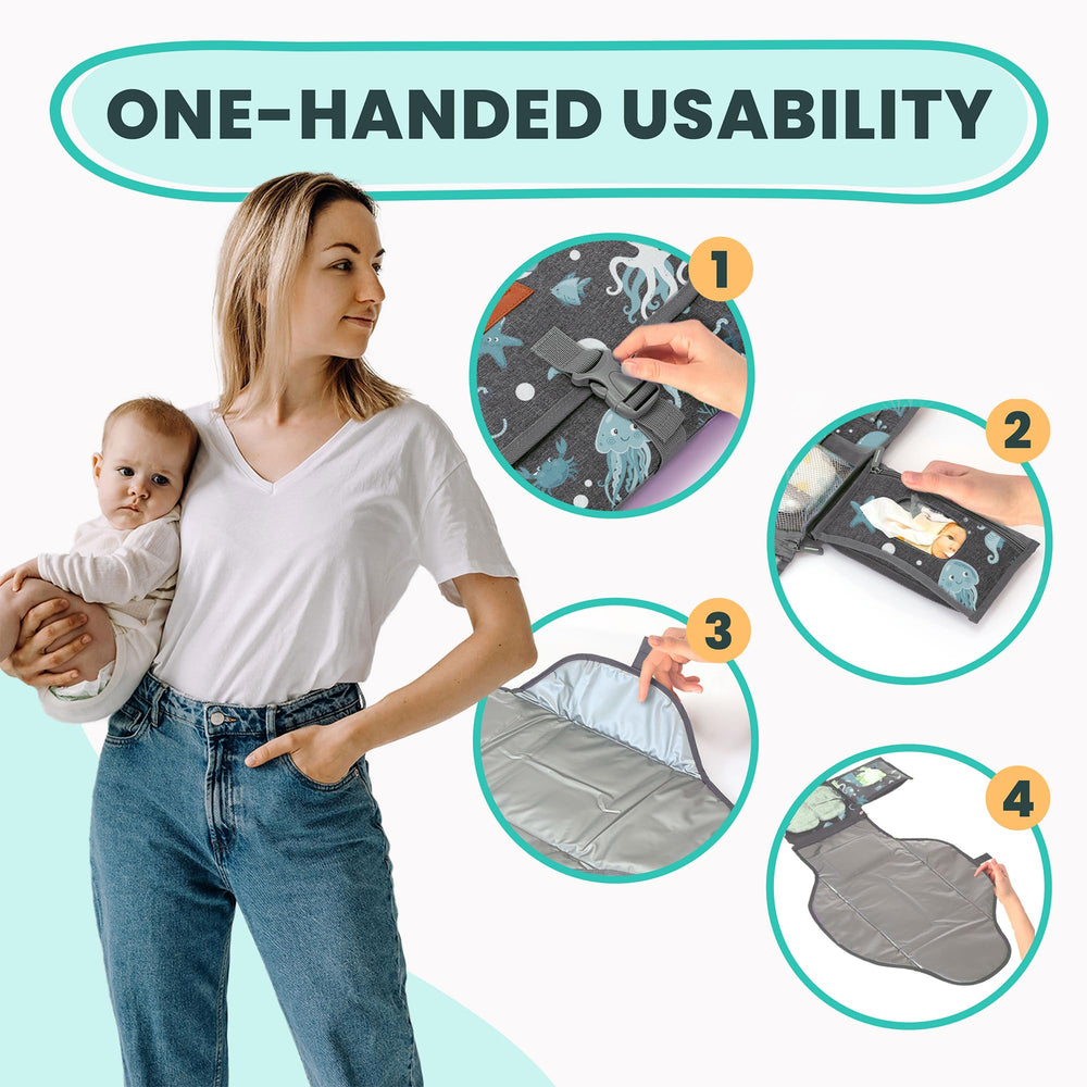 Pillani easy-clean PEVA waterproof surface for quick spot cleaning.