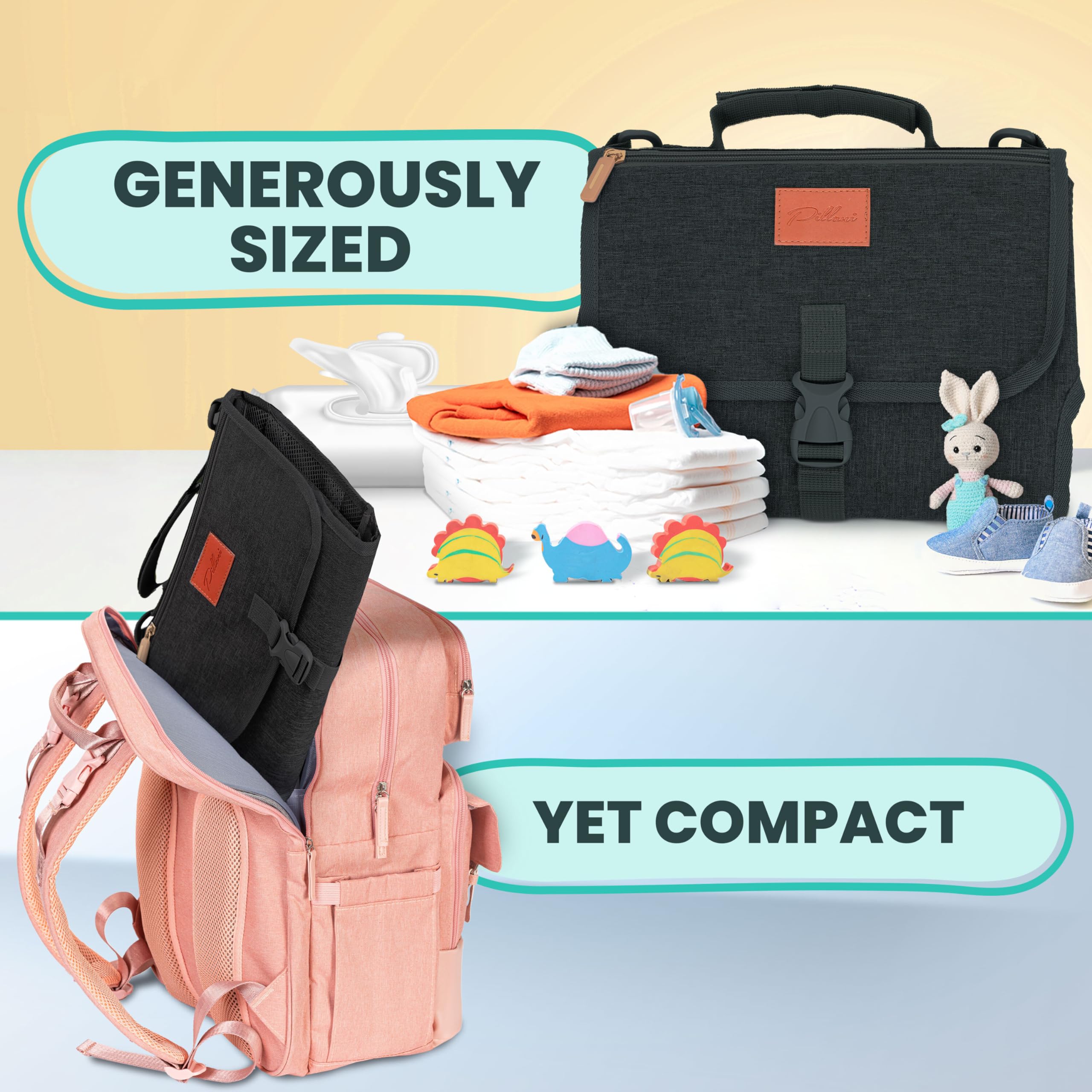 PILLANI compact folded clutch design saves space in bags