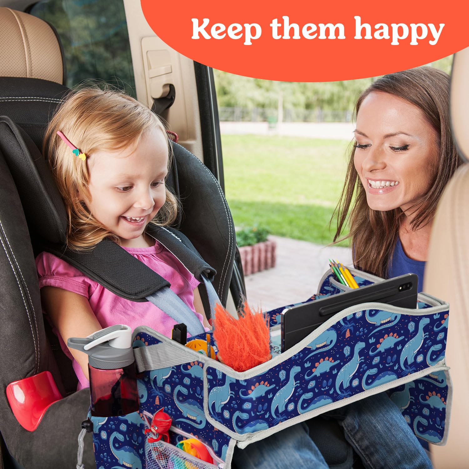 PILLANI Kids Travel Tray erasable drawing platform enables mess-free creativity on flights.