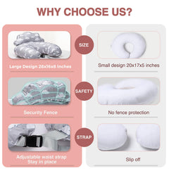 PILLANI nursing pillow filled with 7D polyester cotton for plush adjustable height
