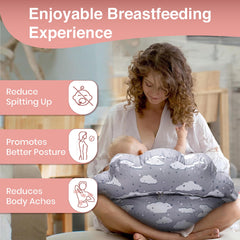 PILLANI nursing pillow with adjustable waist-strap offering a personalized fit