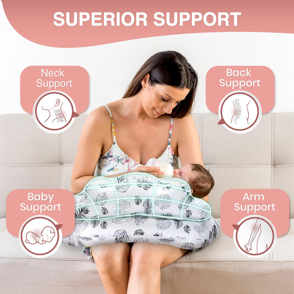 PILLANI nursing pillow cloud design emphasizes baby safety and stable positioning
