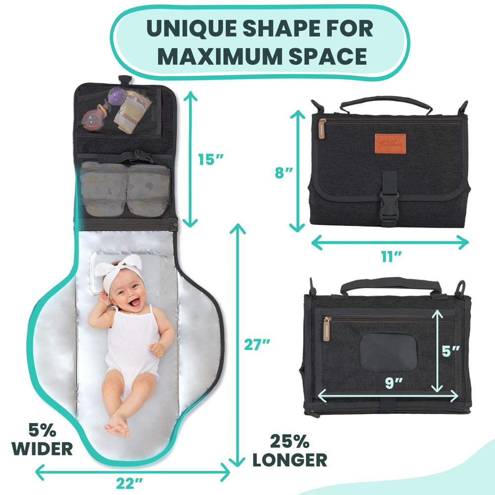 PILLANI one-handed fold feature enables quick setup during diaper changes
