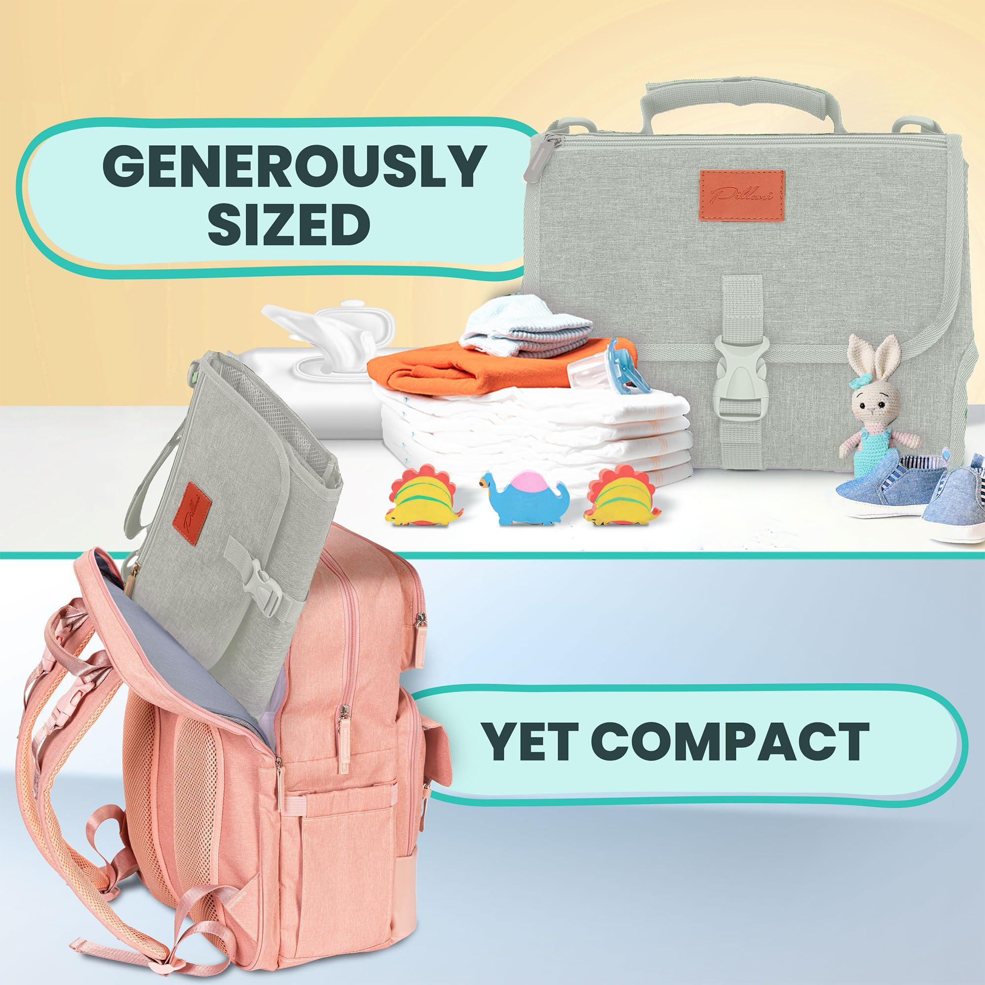 Pillani inner mesh pockets help organize essentials