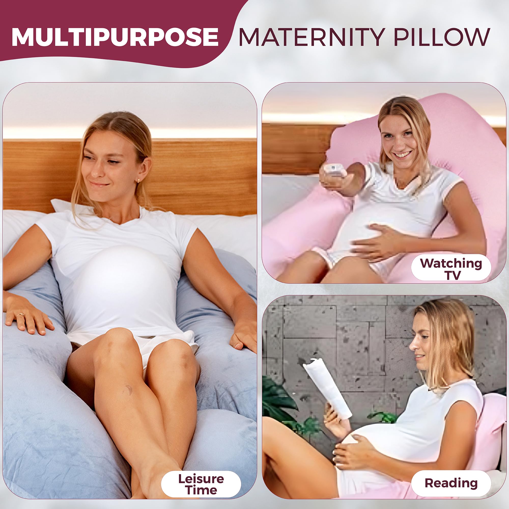 Pillani C-shape lower-body cradle for hip and leg comfort