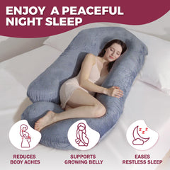Pillani U-shape pillow highlights back support during sleep