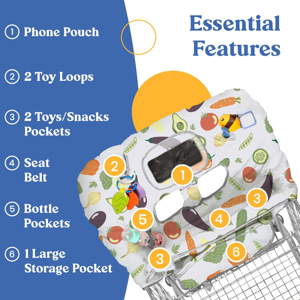 PILLANI shopping-cart-cover-anti-slip-bottom prevents shifting while running errands.