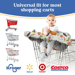 PILLANI shopping cart cover-soft-padding offers cushioned edges for comfortable baby seating.