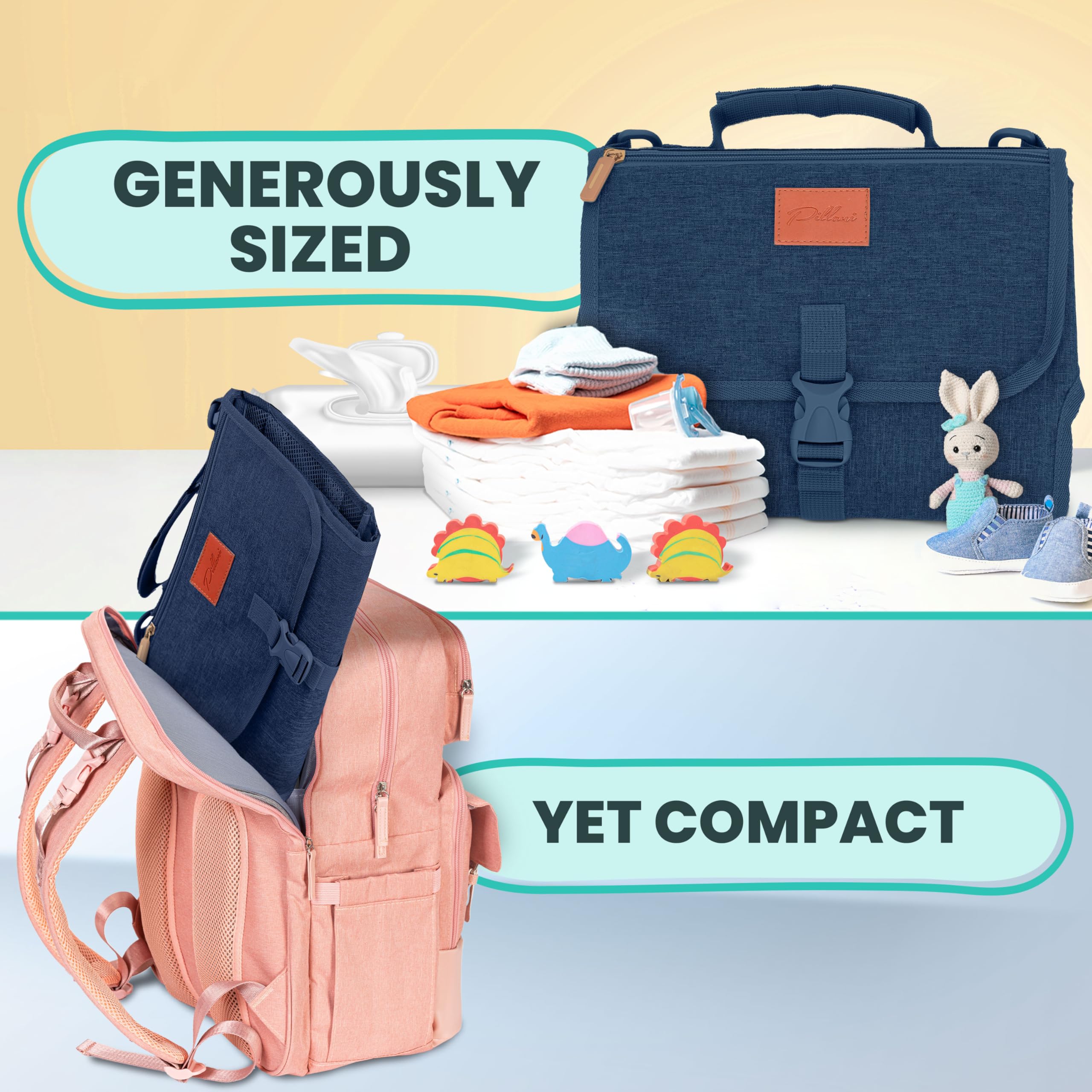 Pillani straps attach to stroller or bag for hands-free transport