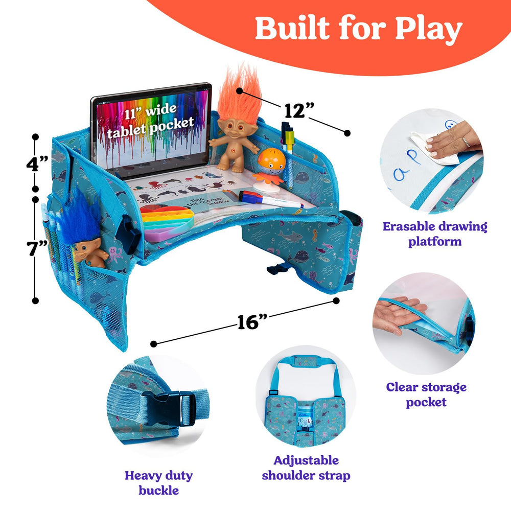 PILLANI travel tray erasable drawing-platform is perfect for on-the-go doodling.