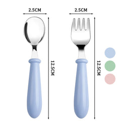 Pimoys 6-piece set durable stainless steel construction for everyday meals.