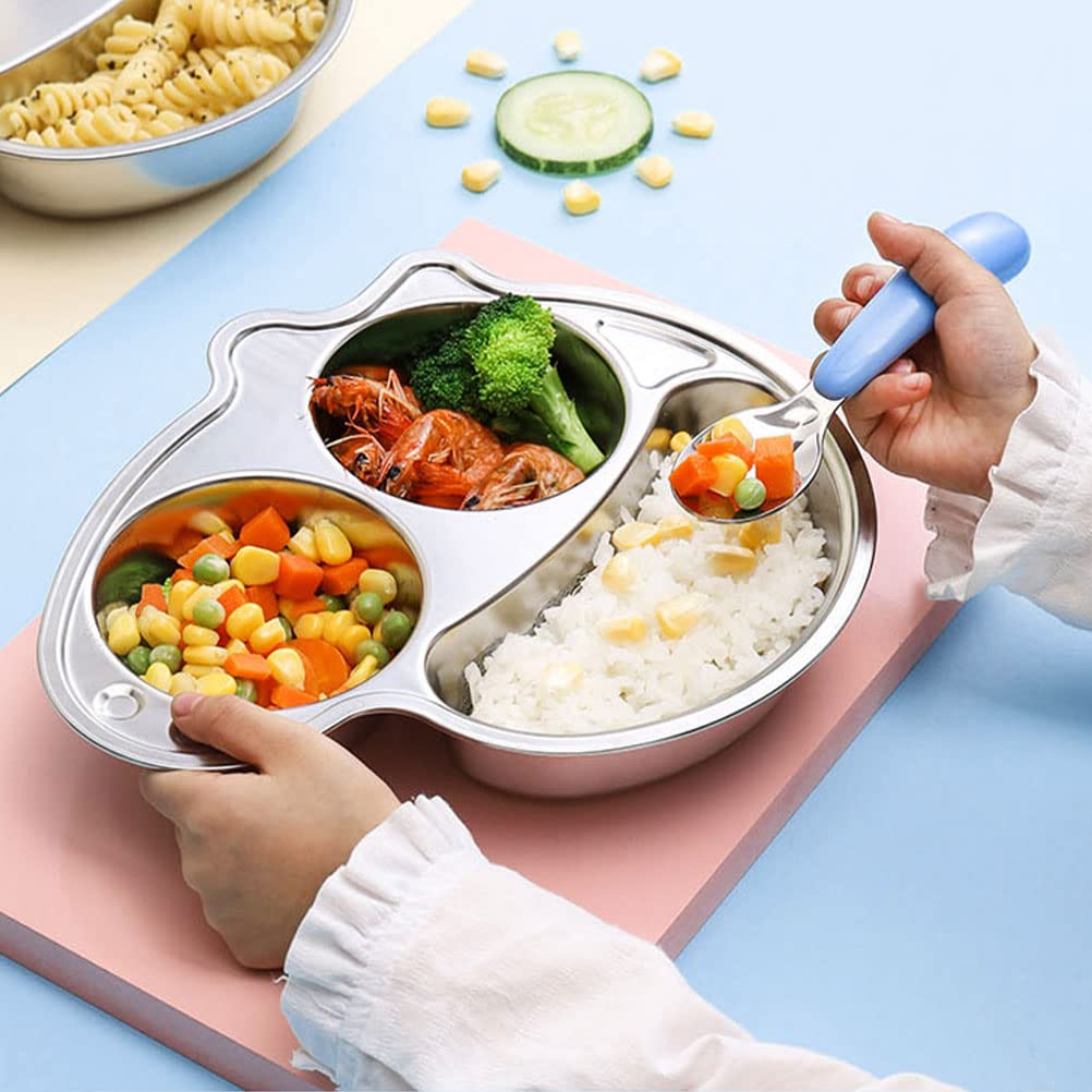Pimoys dishwasher-safe toddler utensils label emphasizing simple cleaning after meals.