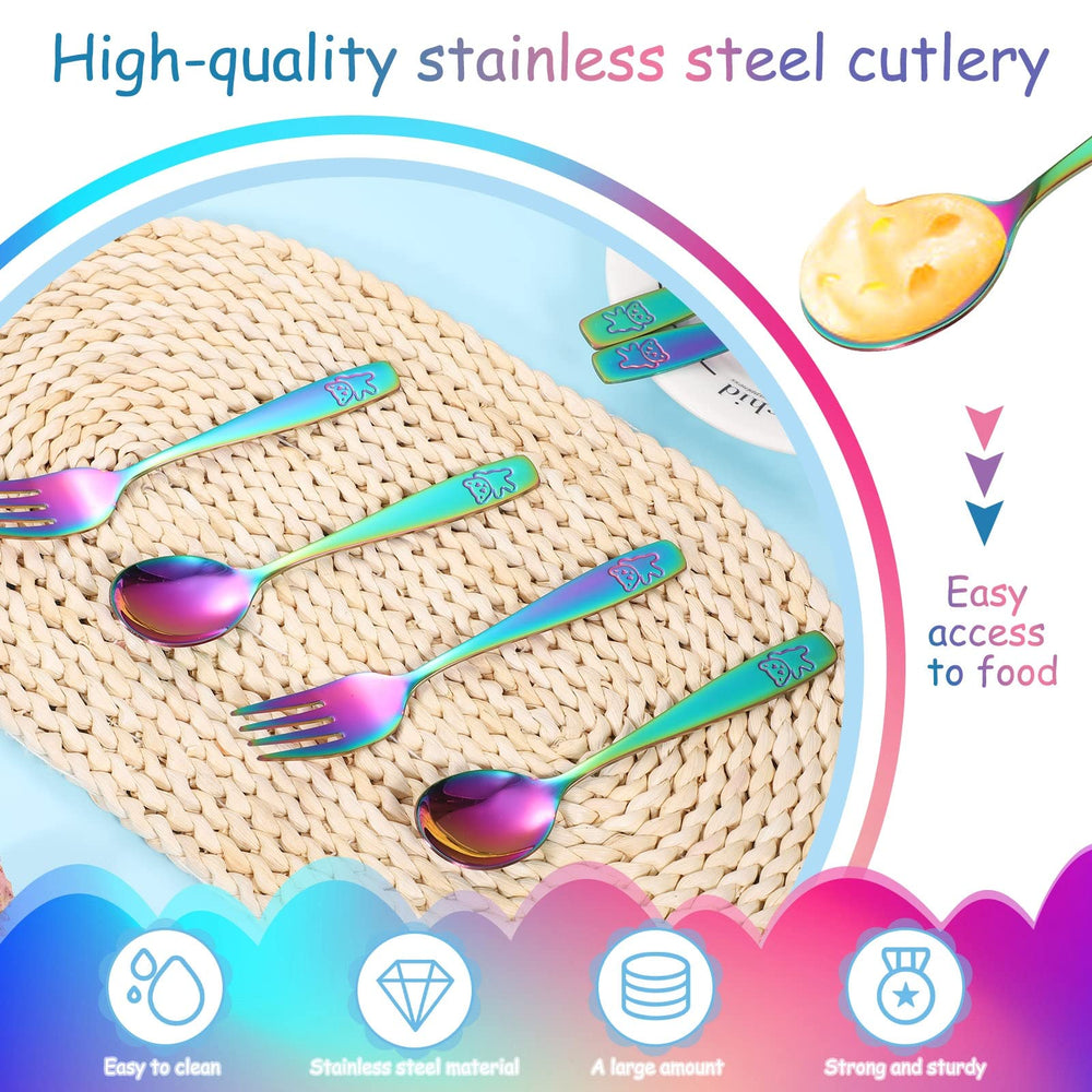 Pimoys rainbow bears engraving closeup shows cute details that engage kids during meals