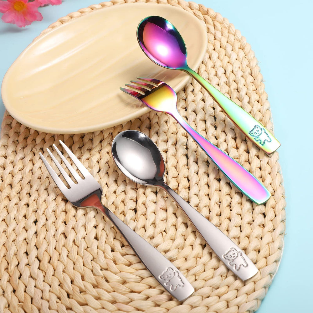 Pimoys rainbow toddler utensils gift ready for birthdays and holidays