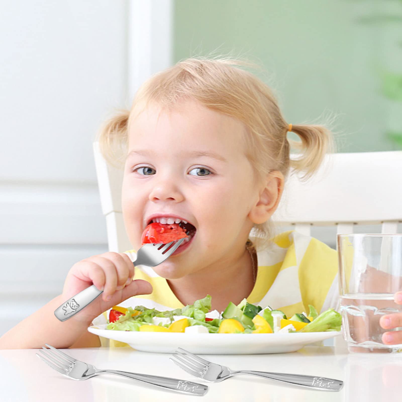 Pimoys toddler fork size 6 inches for comfortable handling