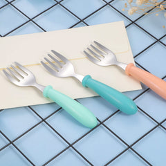 Pimoys toddler forks round-handle easy-grip design for small hands.
