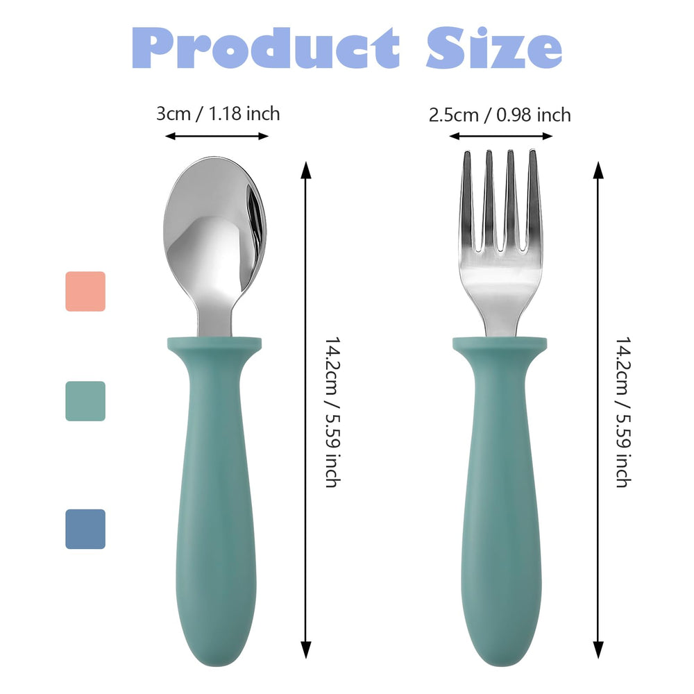 Pimoys colorful-set-display shows three colors to attract toddlers during meals.