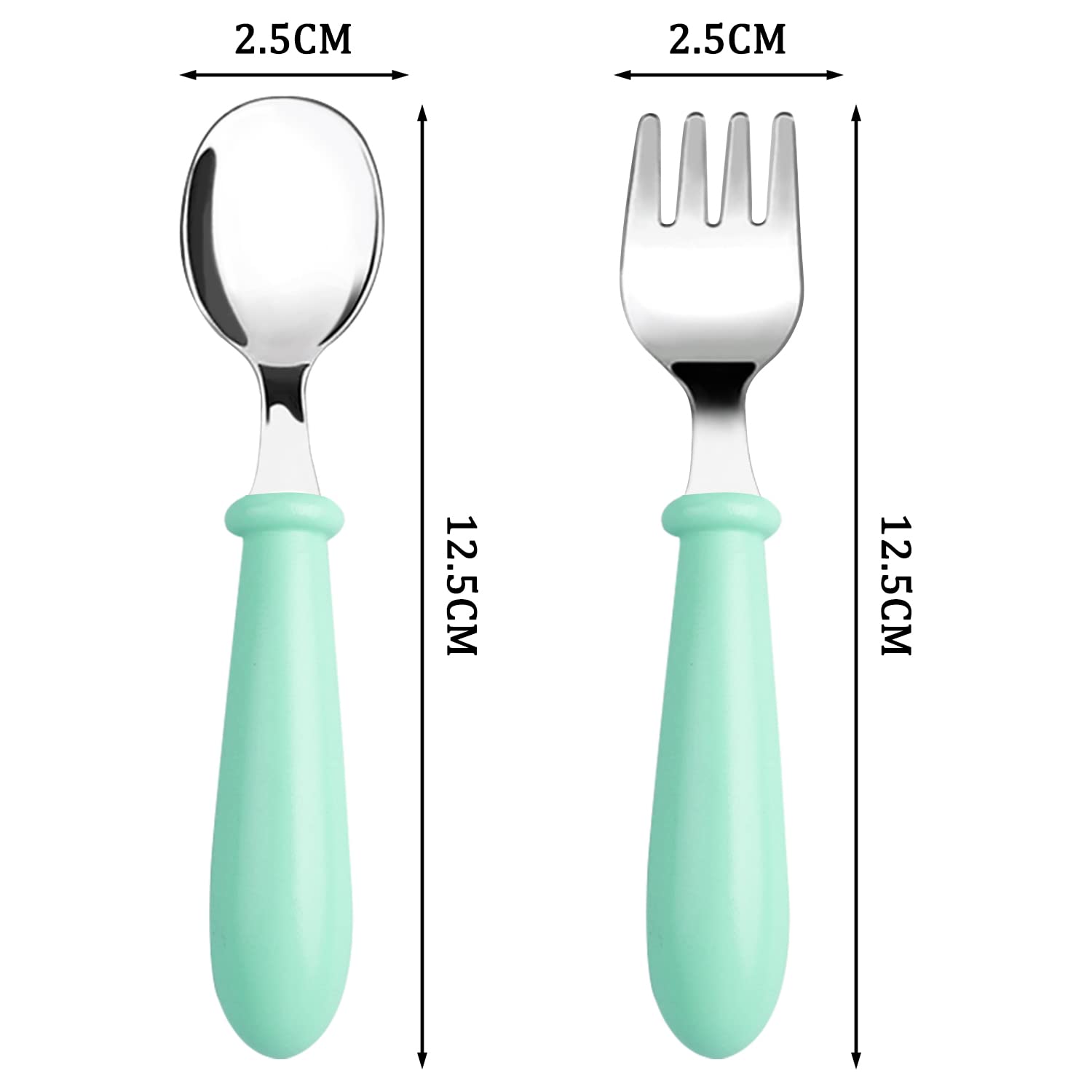 Pimoys coral-orange toddler utensils brighten mealtimes and encourage independent eating.