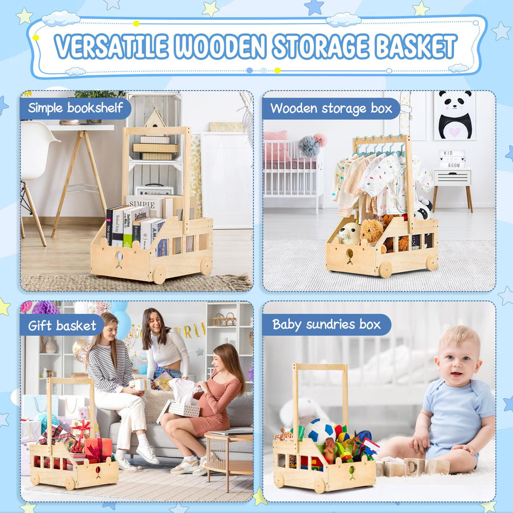 PineapplePapa multifunctional nursery storage combines decor and organization.
